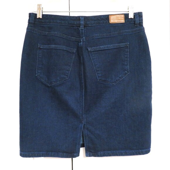 Lands' End 8P Classic 5-Pocket Jean Denim Pencil Skirt - Picture 2 of 3